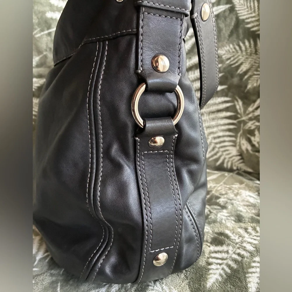 Coach Black Leather Hobo Shoulder Bag